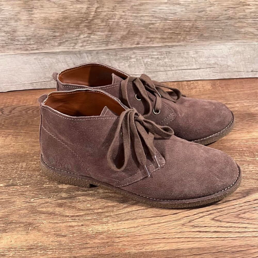 Lucky Brand Emillia Chukka Suede Brown Boots Size 8.5